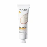 Close up view of Bioaqua rice raw pulp hand cream 30g portable tube
