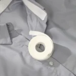 How to apply disposable sweat pad tape roll on shirt collar to prevent yellow stains