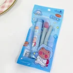 Cute kawaii pen shaped rubber erasers set for neat pencil writing correction