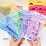 Full collection of kawaii pen erasers with extra rubber refills set