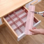 Adjustable grid drawer divider set for organizing wardrobe drawers and office desks