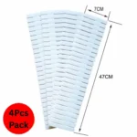 Technical specifications and dimensions of plastic grid drawer divider set