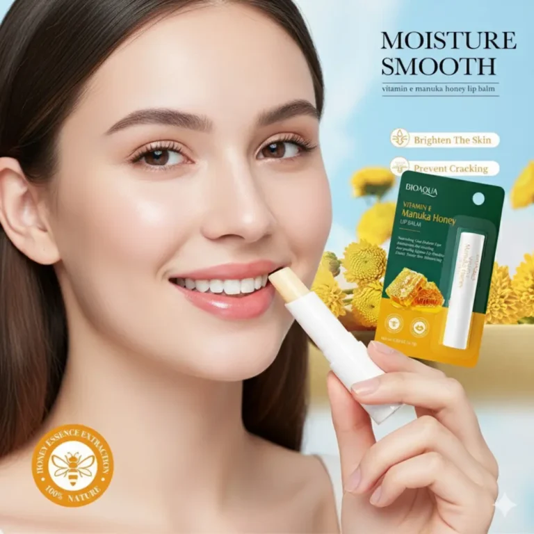 Bioaqua moisture lip balm stick showing long lasting hydration formula