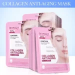 Collagen infused Bioaqua facial mask for skin elasticity and fine line reduction