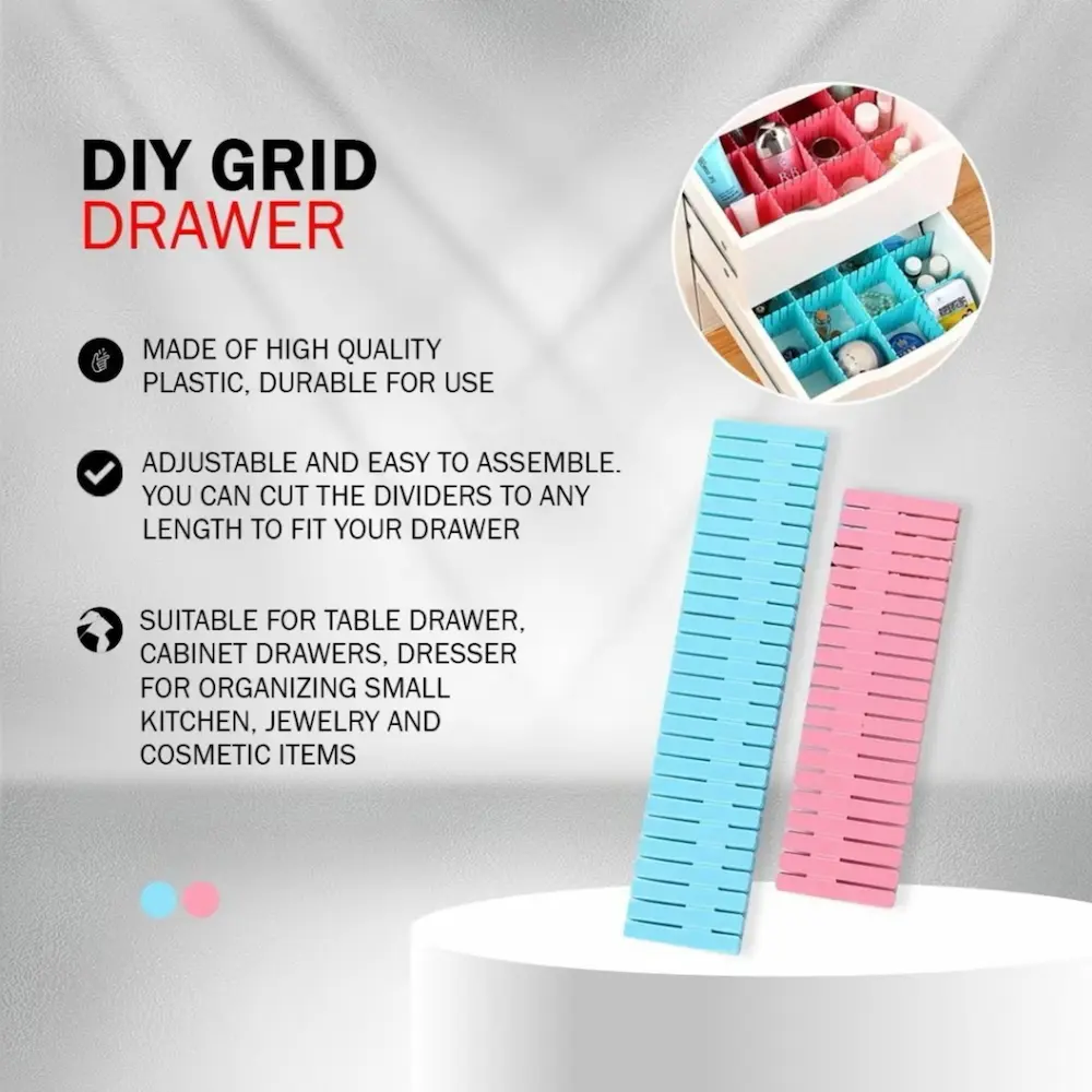Adjustable Drawer Divider Specification and Dimensions