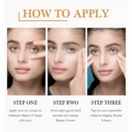 Step by step guide on how to apply Bioaqua vitamin C moisturizing eye cream under eye area