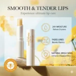 Natural honey extract nourishing lip balm stick for soft pink lips