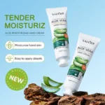Aloe vera moisturizing hand cream for soft smooth and tender skin
