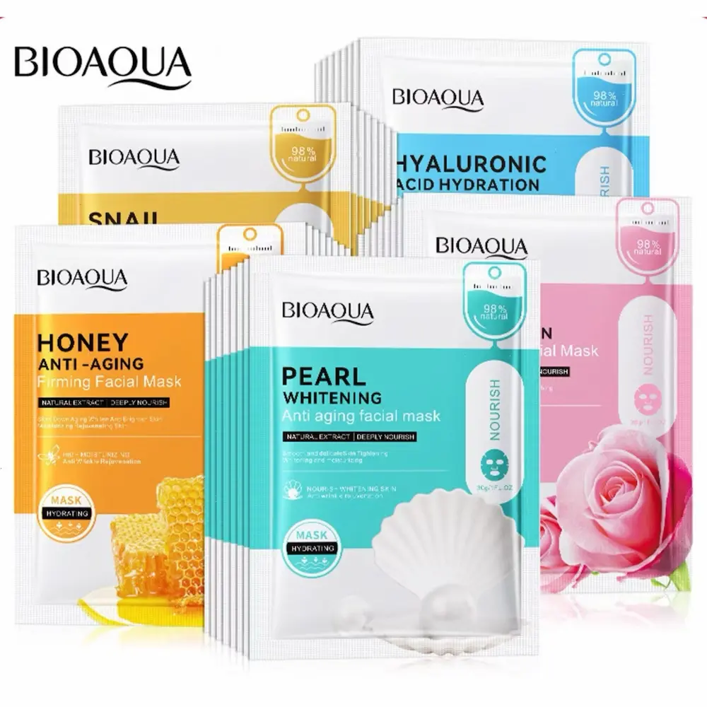 bioaqua-facial-mask-assorted-collection-set BIOAQUA natural ingredient facial sheet mask assorted collection box set