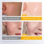 BIOAQUA facial sheet mask before and after skin texture results comparison