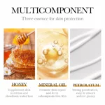 BIOAQUA honey hand cream core ingredients featuring Manuka honey and vitamin E