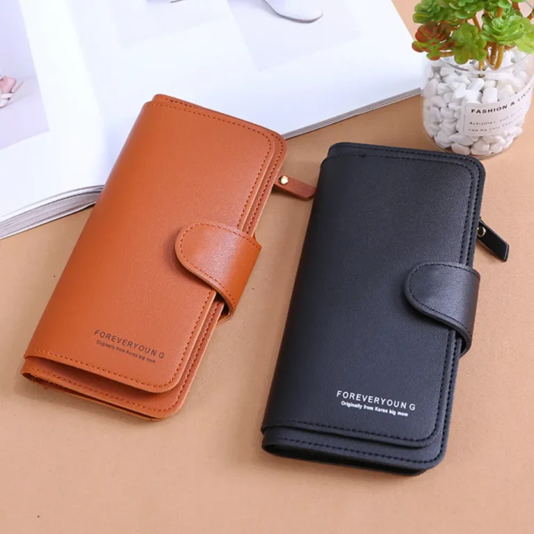 Forever Young womens long wallet black and brown color options