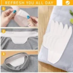 Step by step guide on how to apply shirt collar sweat pads