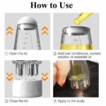 Step by step guide on how to use scalp applicator comb for hair oiling