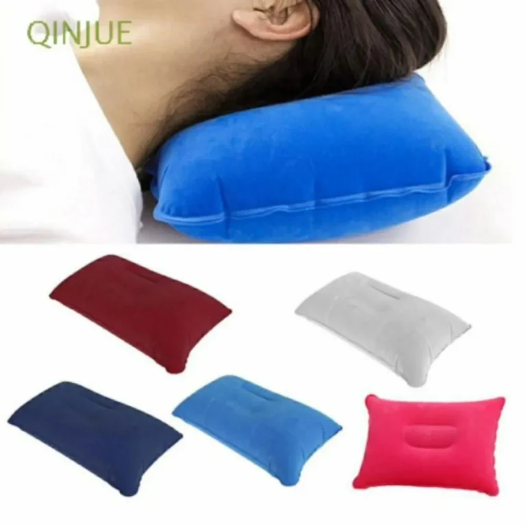 Ergonomic inflatable travel pillow for neck support during travel