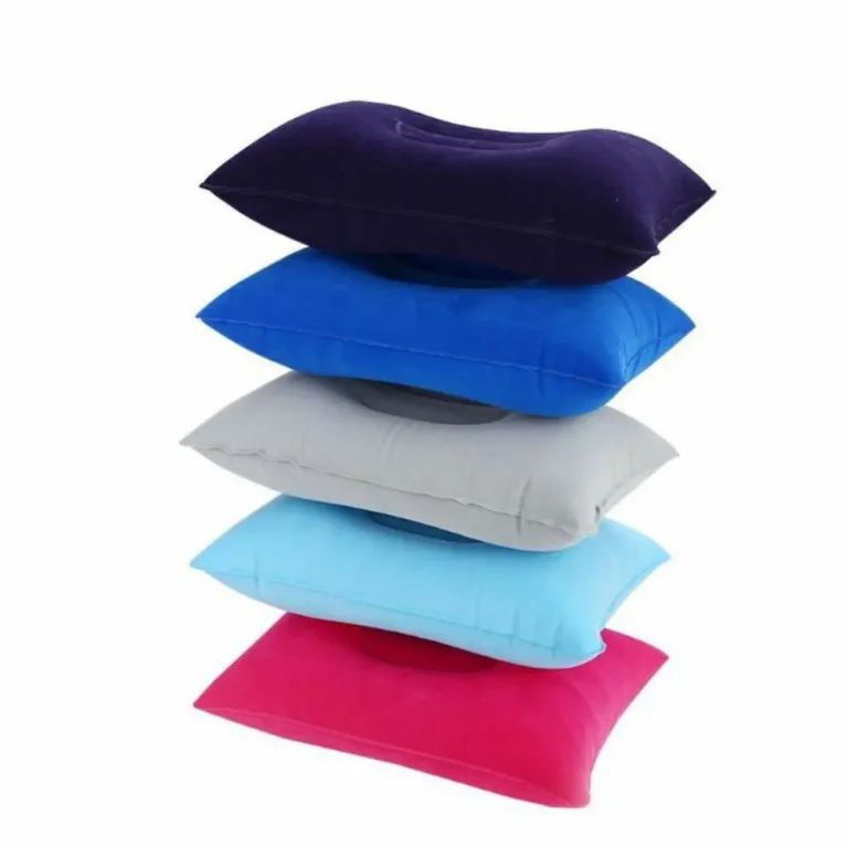 Inflatable travel pillow available color options collection