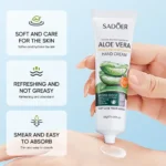 Moisturizing aloe vera hand cream with non greasy lightweight formula