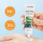 SADOER aloe vera hand cream 30g tube weight size and specifications