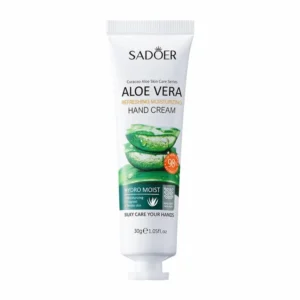 SADOER aloe vera moisturizing hand cream 30g product view packaging