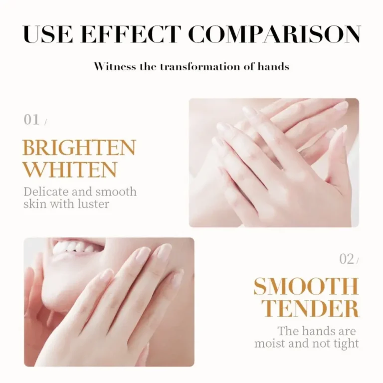 SADOER collagen hand cream before and after skin texture effect comparison