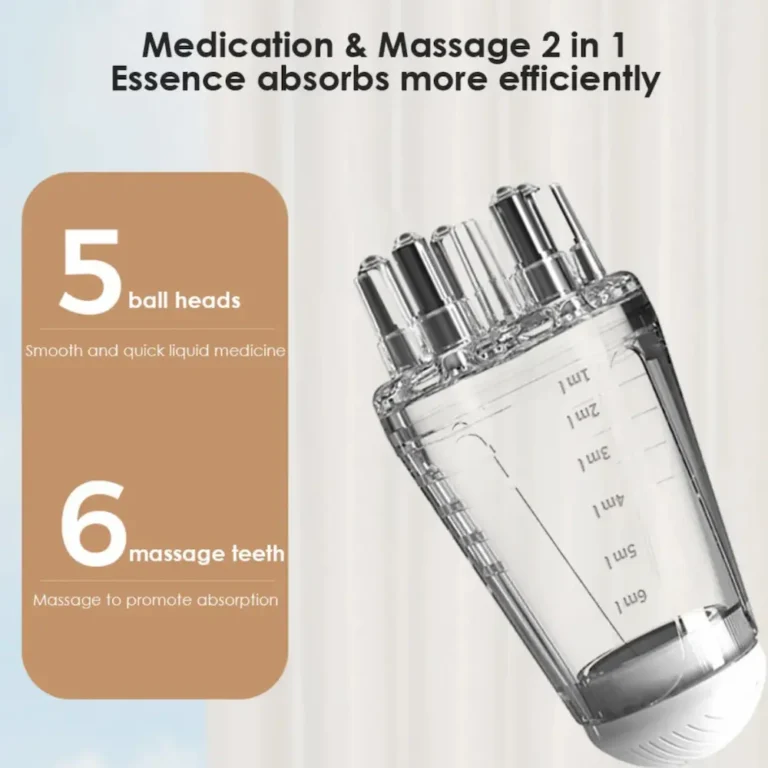 2 in 1 scalp applicator comb with liquid dispenser and soothing massage head