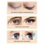 Before and after results using Bioaqua nourishing liquid eyelash growth serum