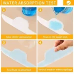 Water absorption test demonstration for sweat absorbing collar pads