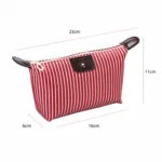 Waterproof oxford cloth cosmetic bag length width capacity dimensions guide