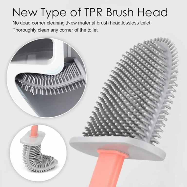 Non scratch TPR toilet bowl brush for 360 degree no dead corner cleaning