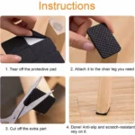 How to apply self adhesive non slip furniture pads installation process