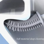 Soft TPR flexible toilet brush for hard to reach deep cleaning
