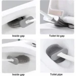 TPR silicone toilet brush versus traditional nylon bristle brush comparison