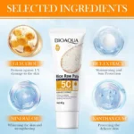 Ingredients Of Bioaqua RIce Raw Pulp Extract Sunscreen