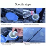 Steps of Using Car Windshield Glass Cleaner Tablet