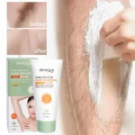 Applying BIOAQUA Aloe Vera Hair Removal Cream on Leg for Easy Depilation